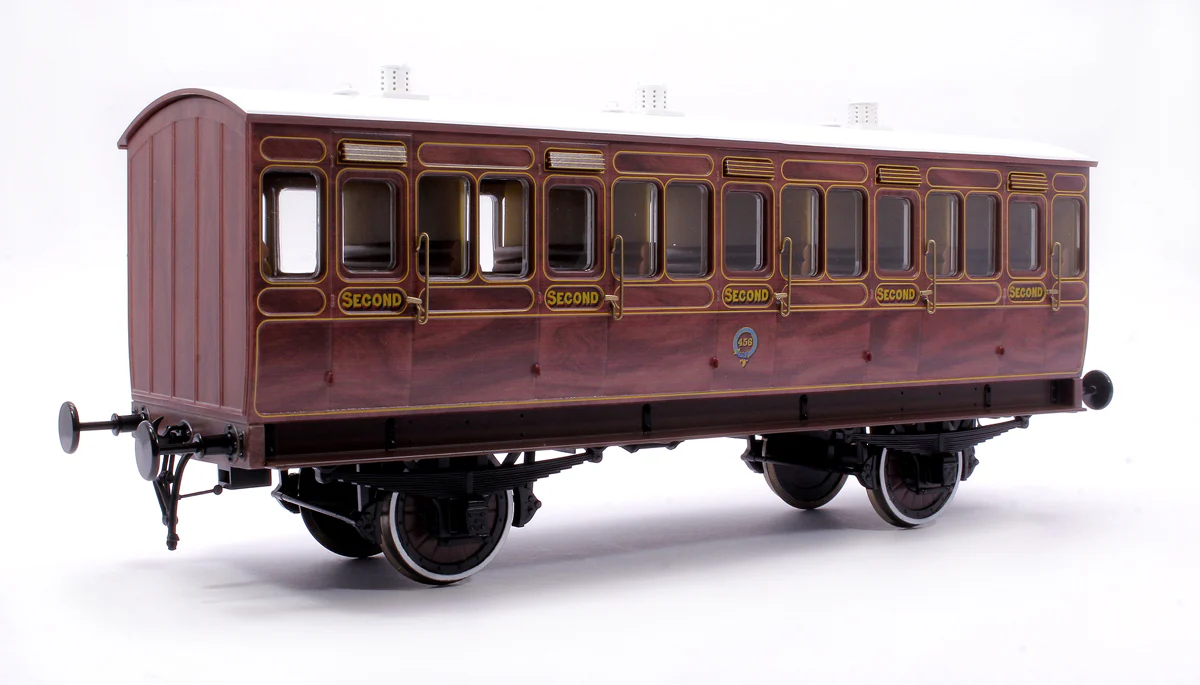 7P-020-900D Stroudley 4 Wheel Main Line Oil Lit 2nd Mahogany 456 - DCC & Light Bar Fitted - Image 3