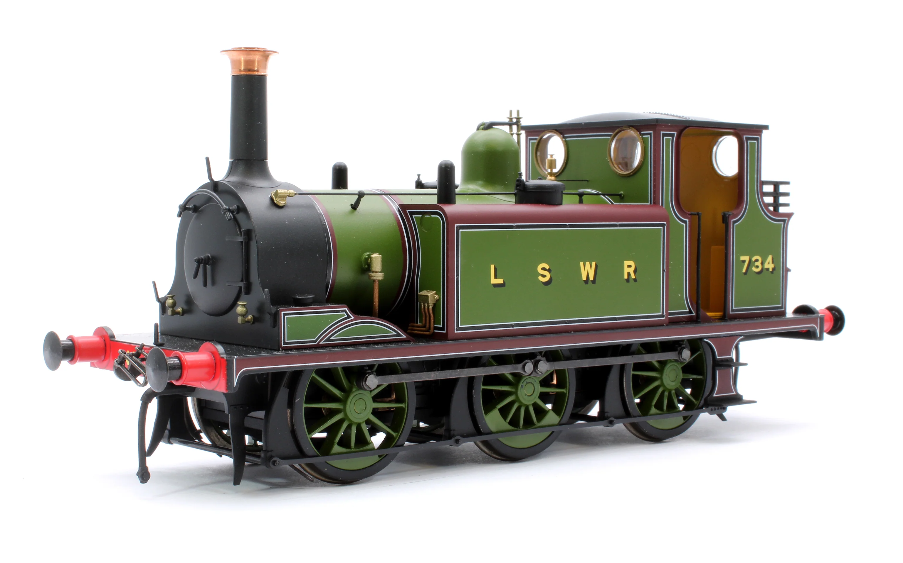 7S-010-014S Terrier A1 734 LSWR Green - Steam Tank Locomotive - DCC Sound