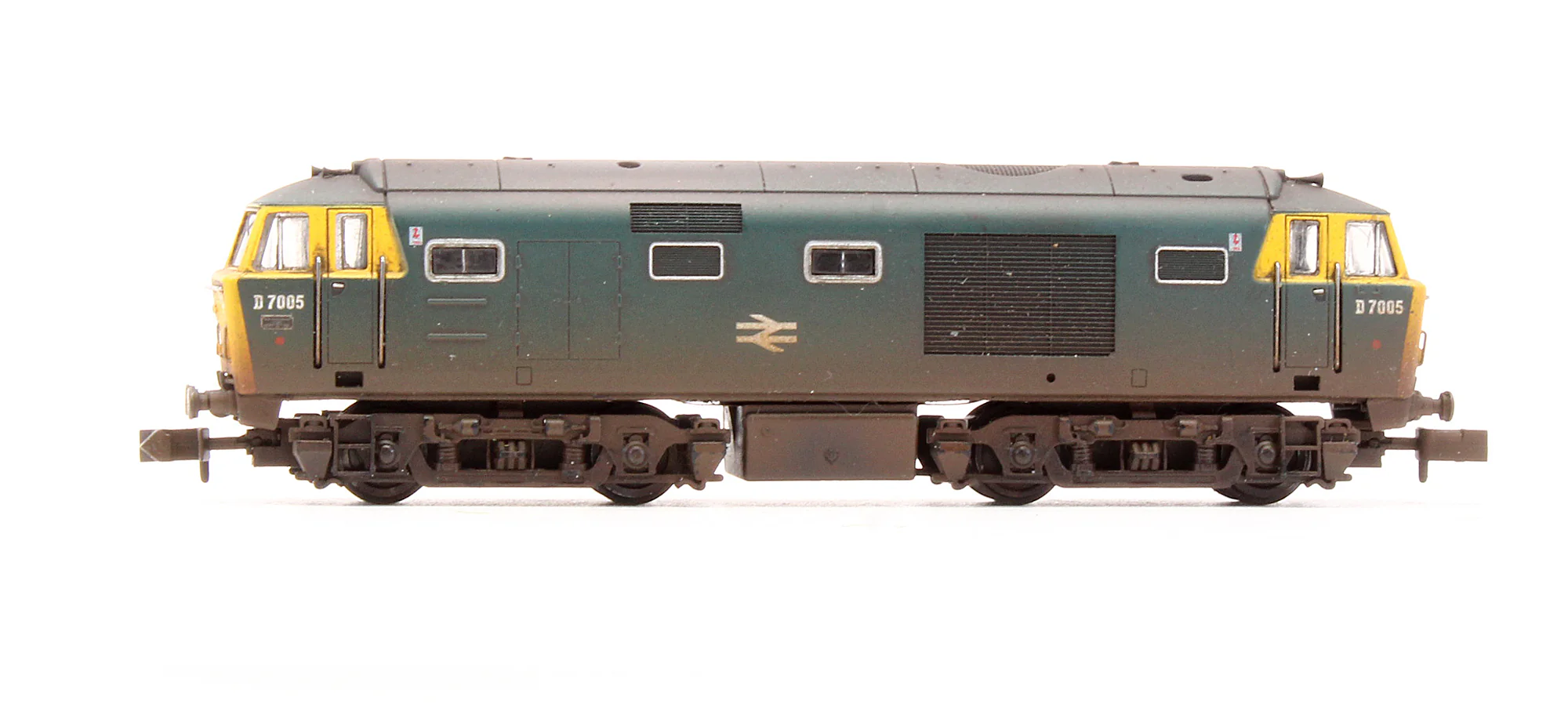Pre-Owned ND084Q Hymek D7005 BR Blue Full Yellow Ends Diesel Locomotive - Custom Weathered - Image 3
