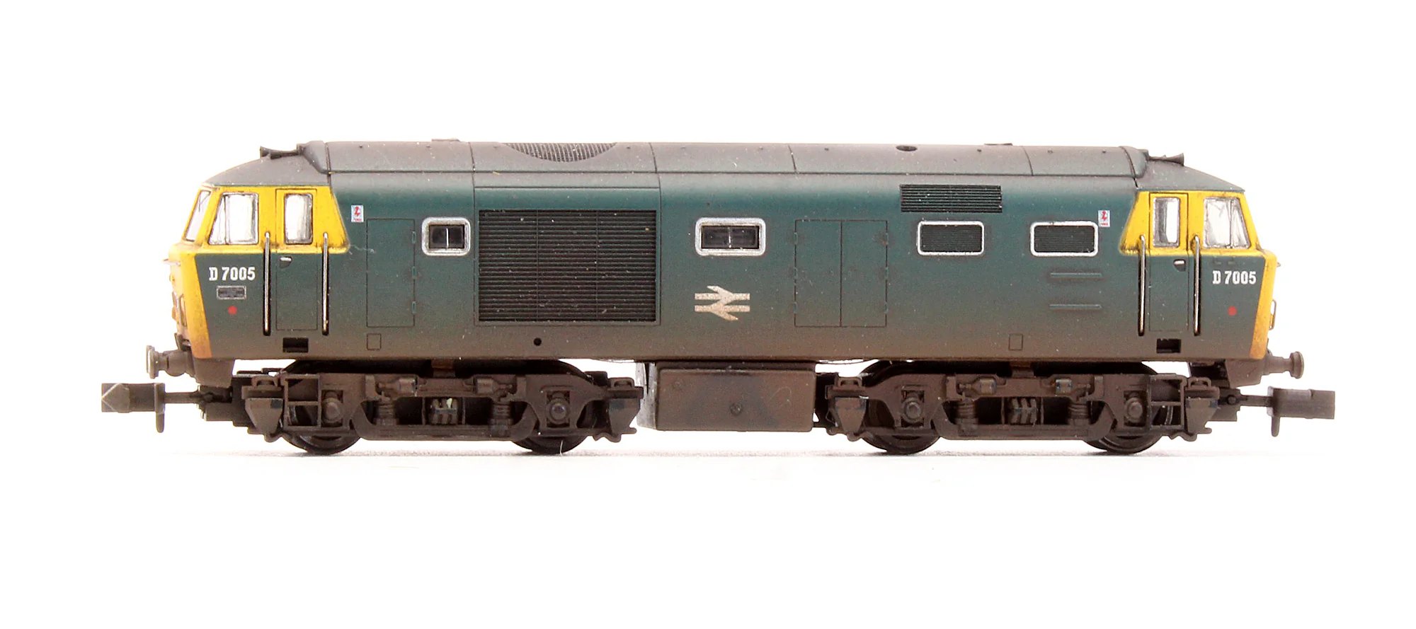 Pre-Owned ND084Q Hymek D7005 BR Blue Full Yellow Ends Diesel Locomotive - Custom Weathered - Image 4