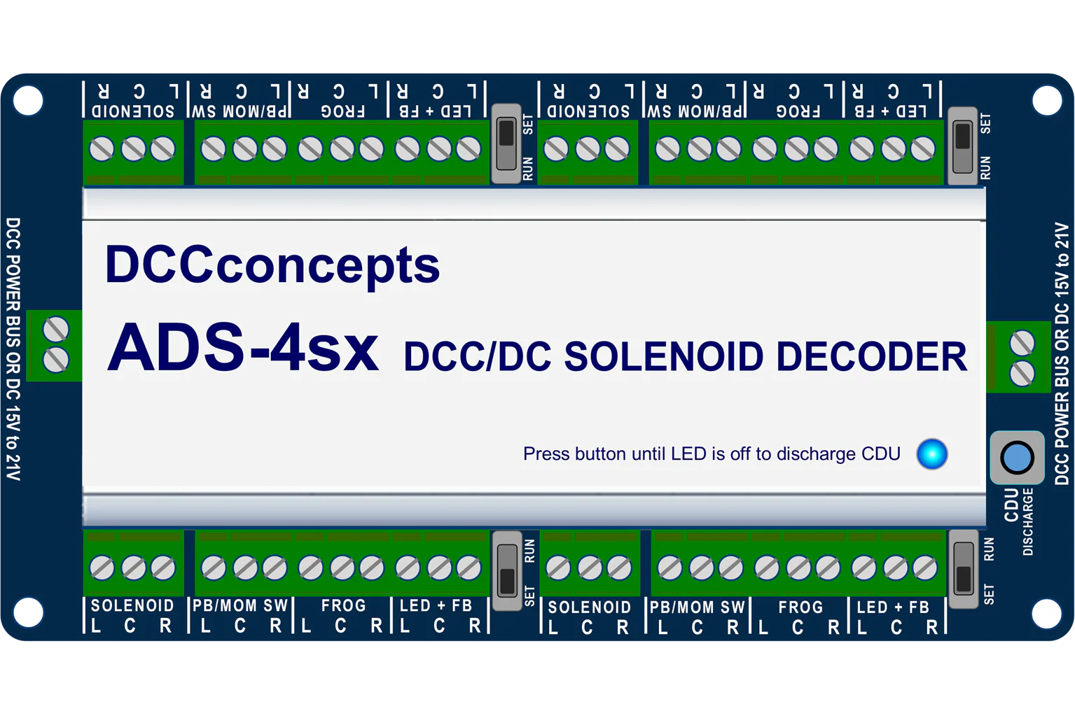 DCD-ADS-4sx Accessory Decoder CDU Solenoid Drive SX 4-Way with Power-Off Memory and Protective Case - Image 3