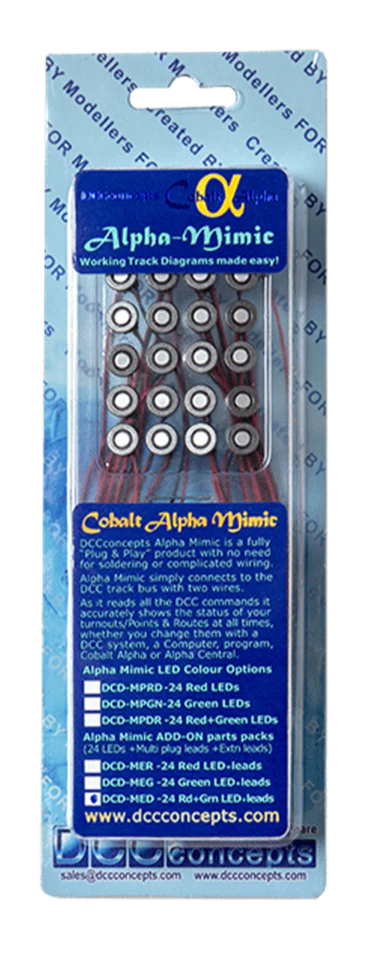 DCD-MERG Alpha Mimic Add-On LEDs + leads (Dual Red+Green)