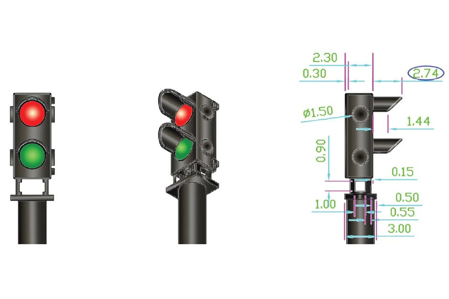 DCD-MGS-RG Alpha Mimic 12x Red/Green Ground Signal - Image 2