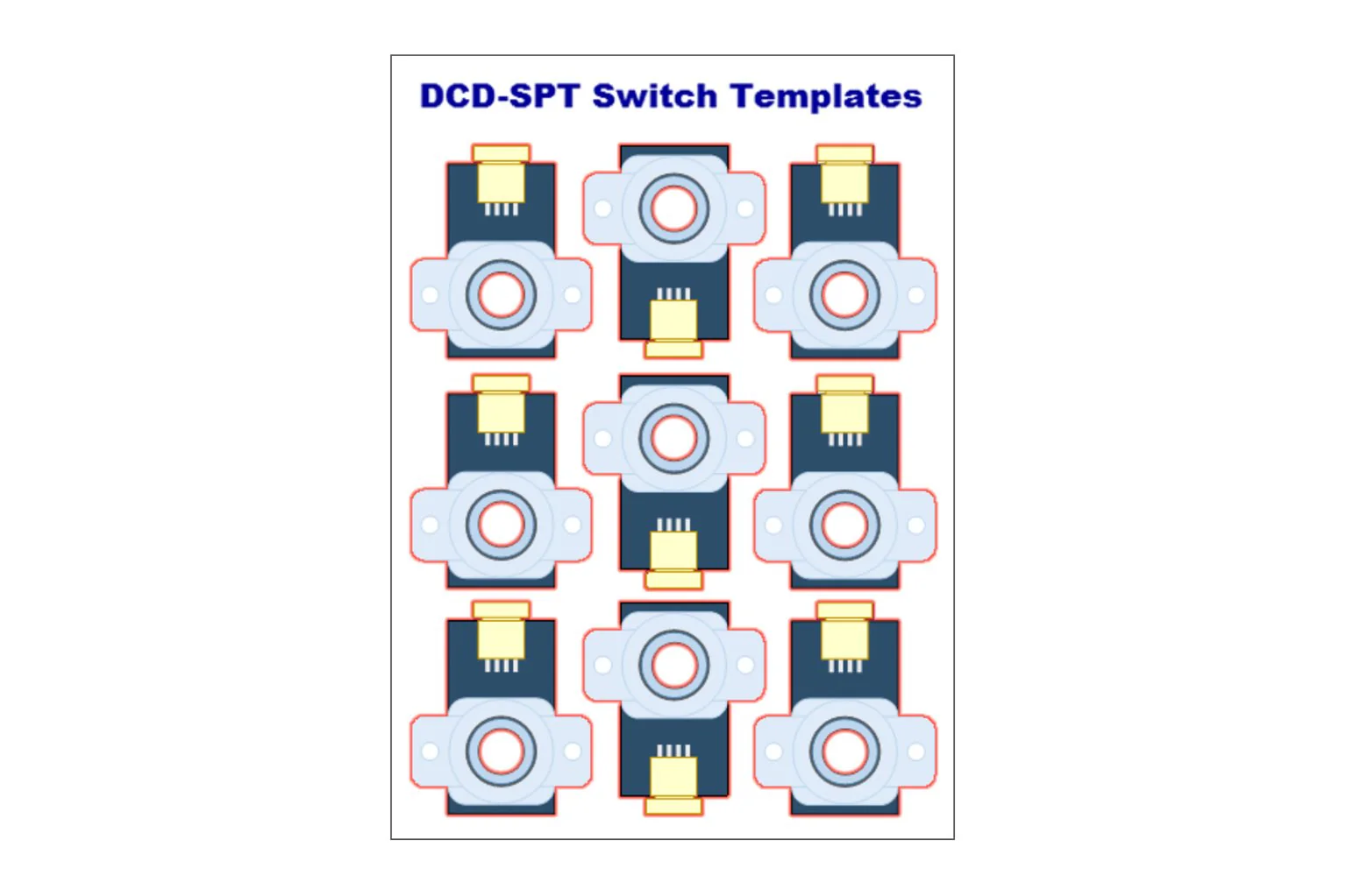 DCD-SPT Alpha Switch Templates (Pack of 36)