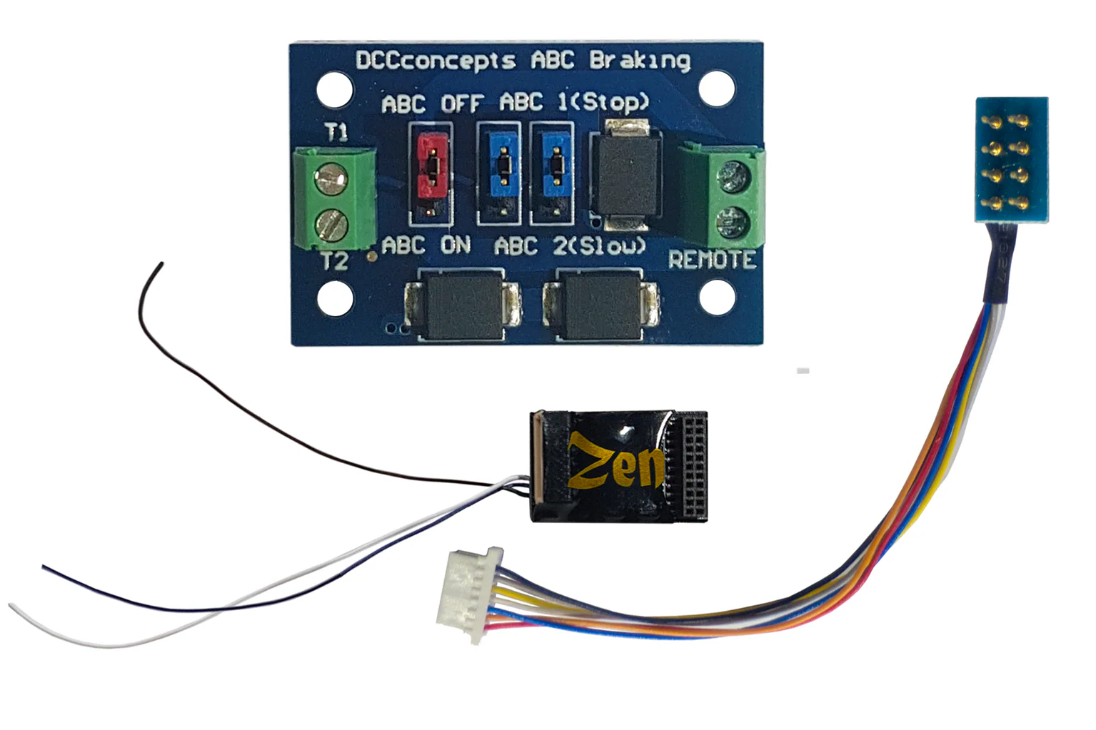 DCD-ZN218.6A Zen Black Decoder: 21 pin MTC and 8 pin connection. 6 full power functions. Includes 1x ABC module.