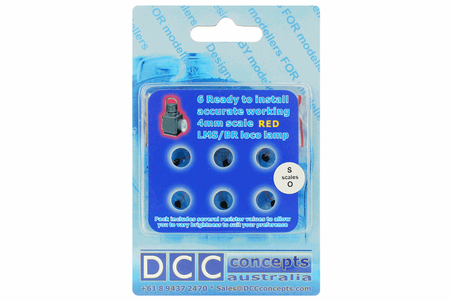 DML-LLBRD-S Working Loco Lamps LMS/BR (O or S Scale) Red (6 Pack) - Image 3