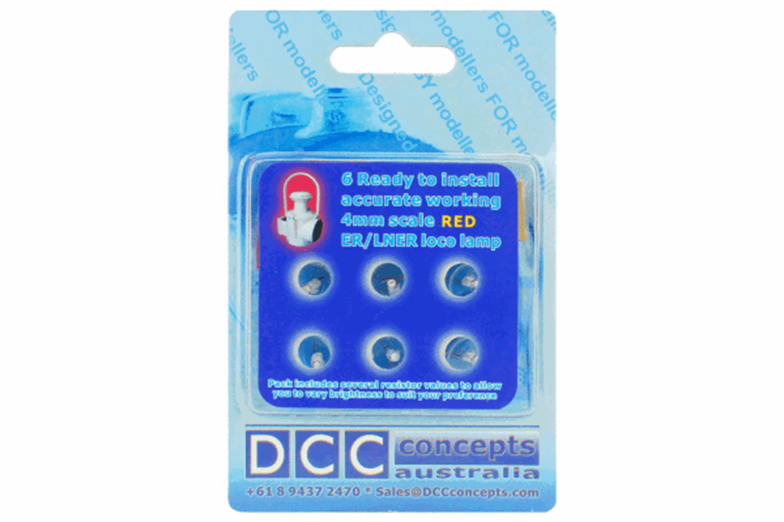 DCC-DML-LNERR Working Loco Lamps LNER/SR (4mm Scale) Red (6 Pack) - Image 3