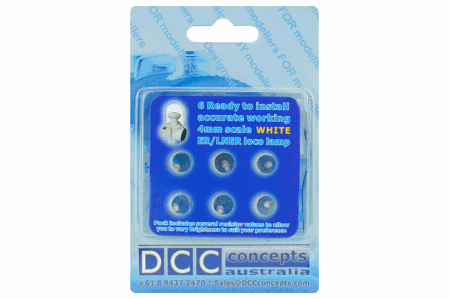 DML-LNERW Working Loco Lamps LNER/SR (4mm Scale) White (6 Pack) - Image 3