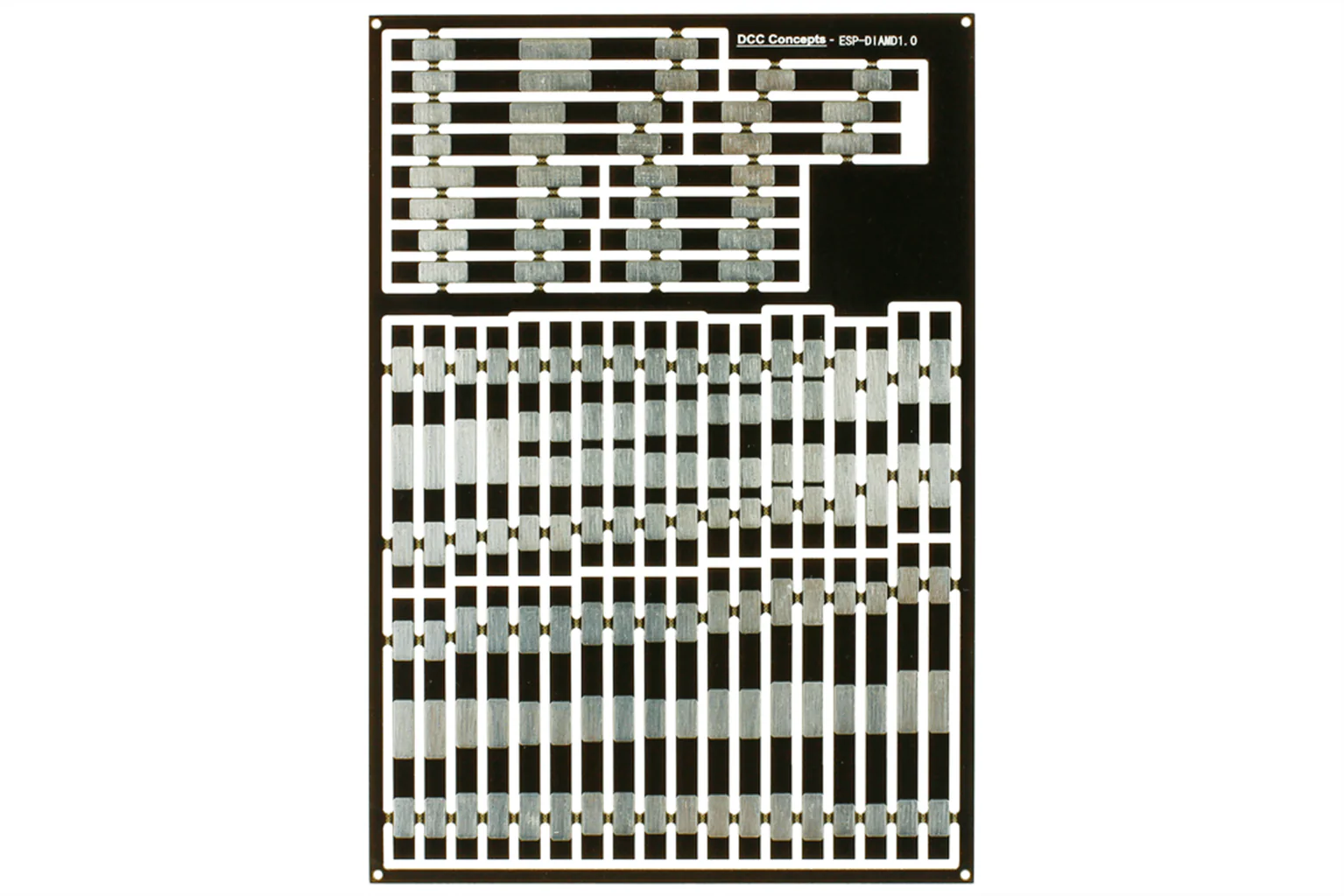 ESP-DIAMD1.0 Pre-Etched Sleepers 1.0mm (4mm scale) Diamond Crossing