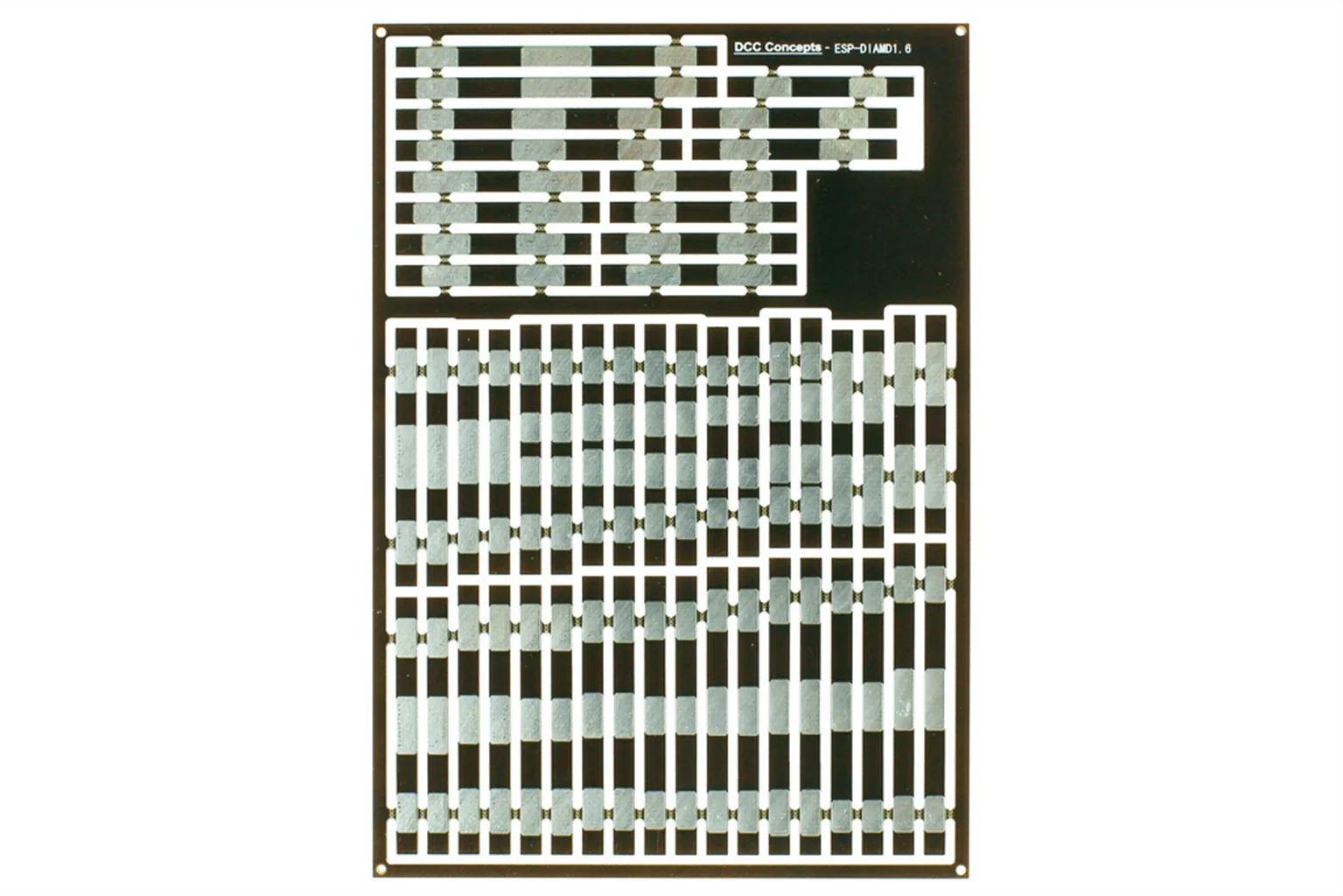 ESP-DIAMD1.6 Pre-Etched Sleepers 1.6mm (4mm scale) Diamond Crossing