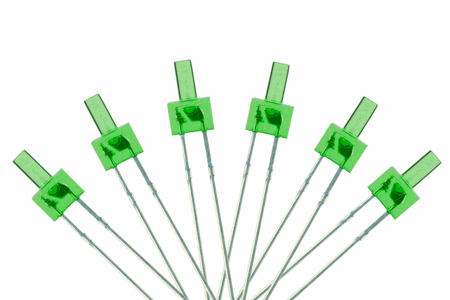 LED-GRT Tower Type 6x 2mm (w/resistors) Green