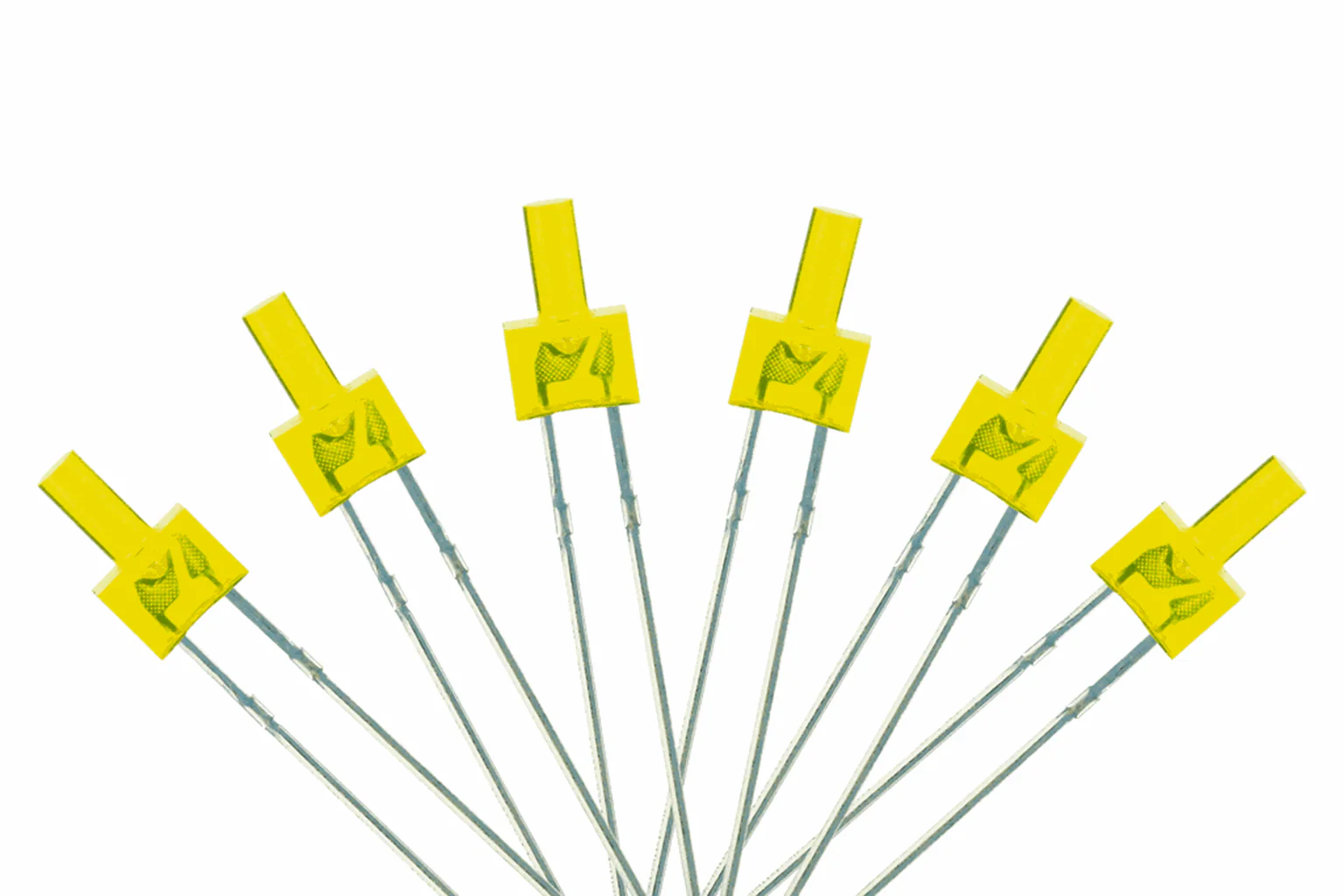 LED-YLT Tower Type 6x 2mm (w/resistors) Yellow