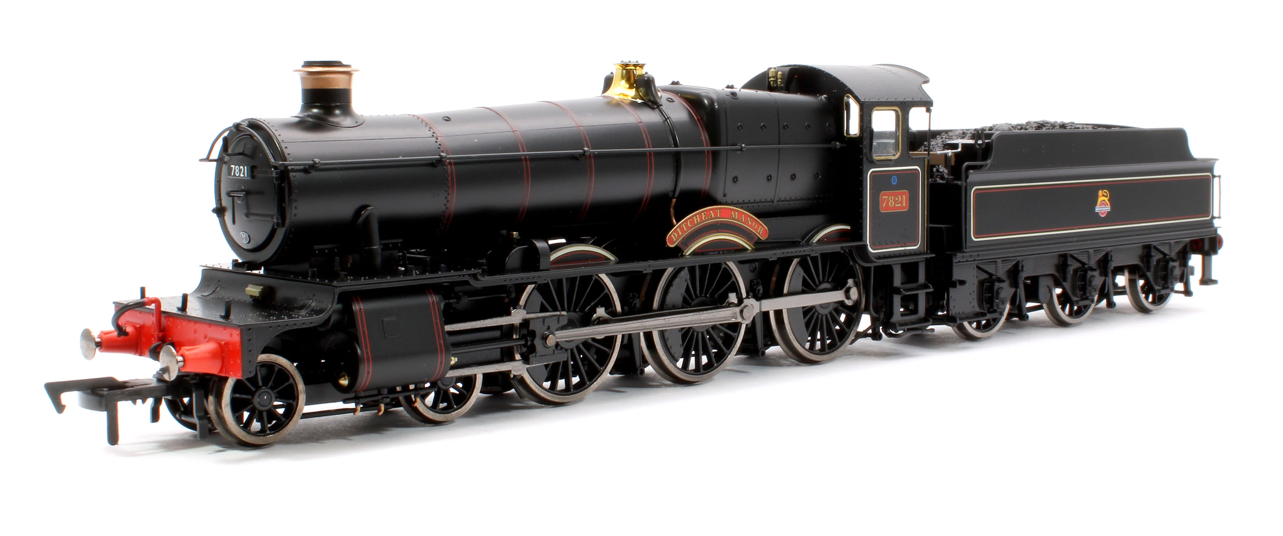 4S-001-011 Ditcheat Manor BR Lined Black Early Crest 78xx Manor Class 4-6-0 Steam Locomotive No.7821