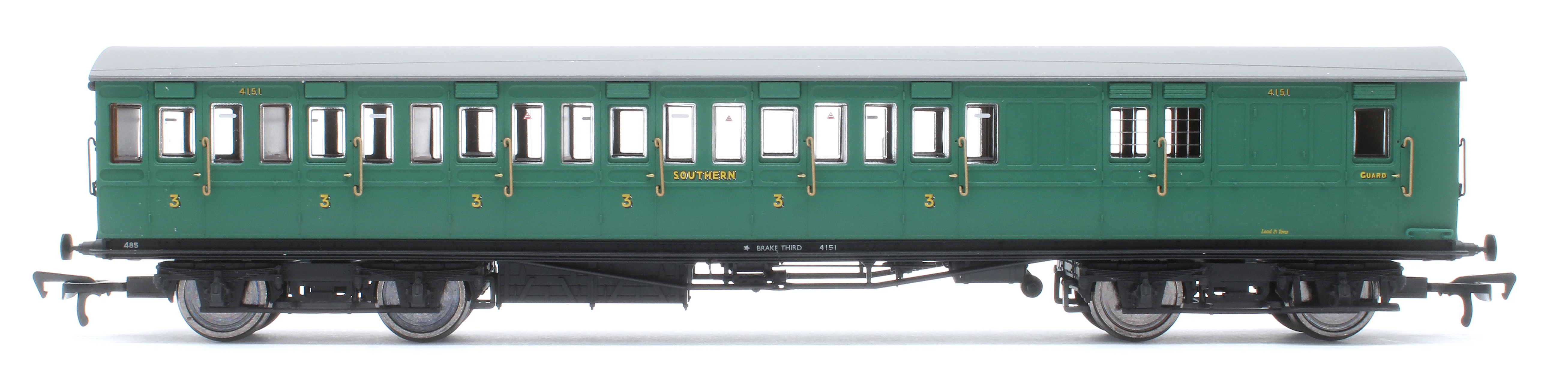 E86022 LBSCR 54ft 'Isle of Wight' 4-Coach Pack SR Malachite Green No. 485 - Image 4