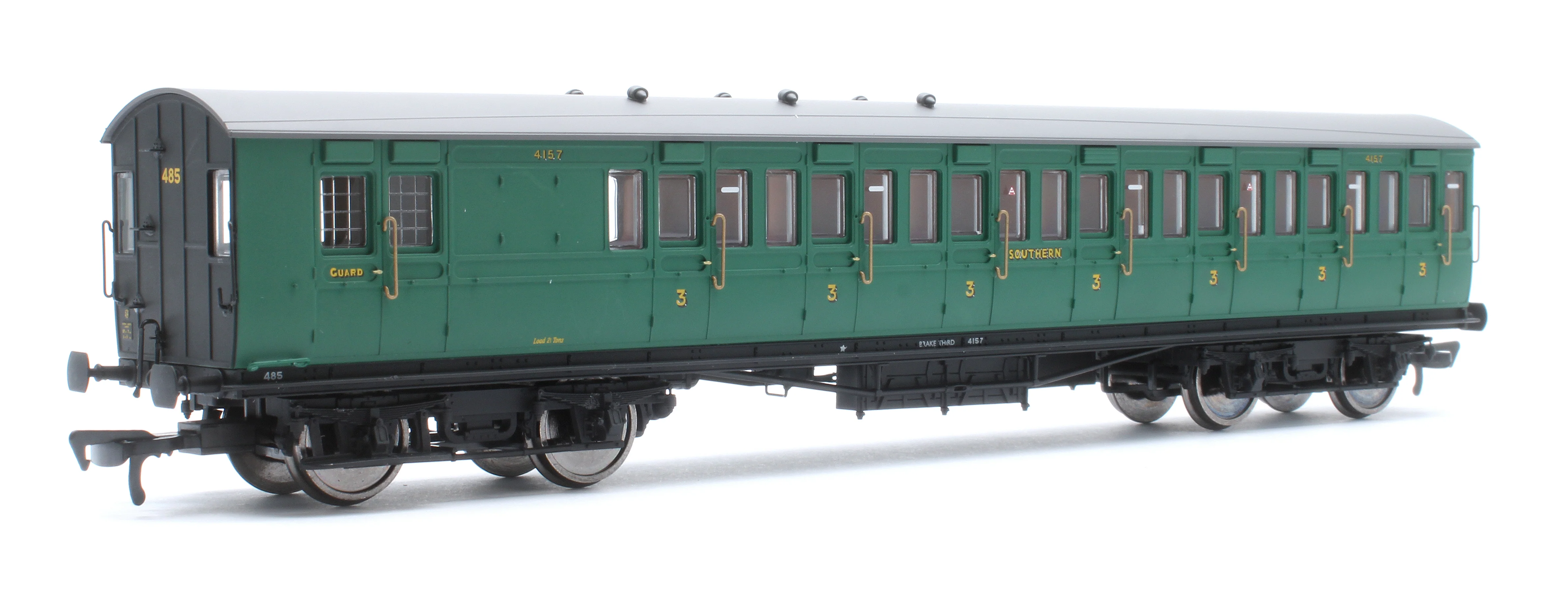 E86022 LBSCR 54ft 'Isle of Wight' 4-Coach Pack SR Malachite Green No. 485 - Image 6