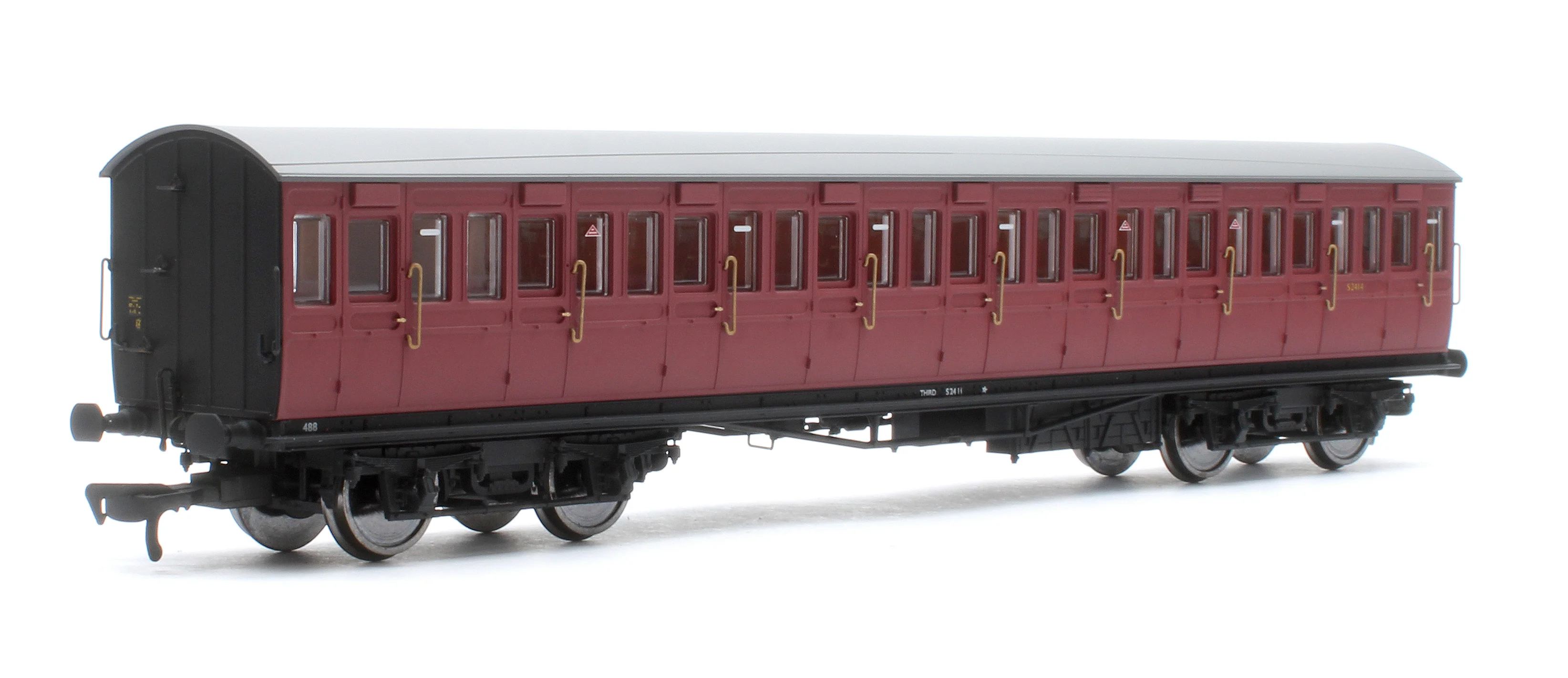 E86023 LBSCR 54ft 'Isle of Wight' 4-Coach Pack BR Crimson No. 488 - Image 11