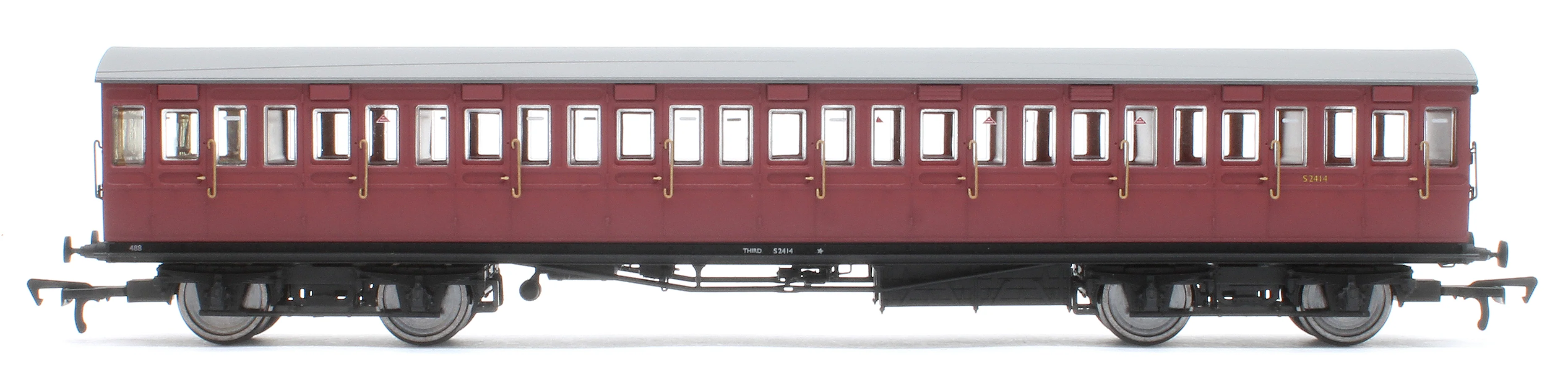 E86023 LBSCR 54ft 'Isle of Wight' 4-Coach Pack BR Crimson No. 488 - Image 12