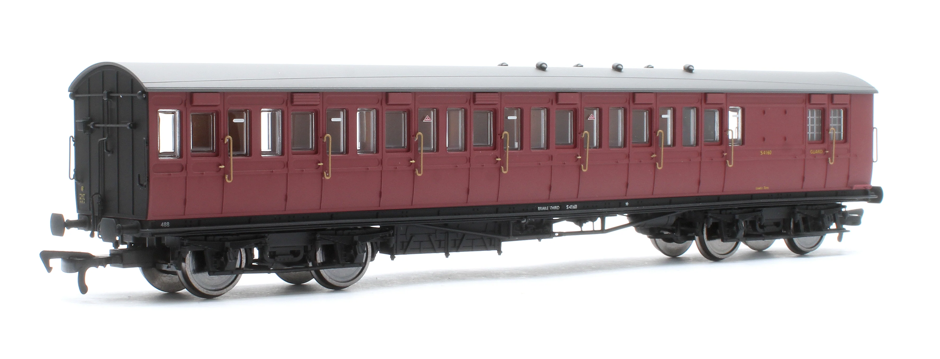 E86023 LBSCR 54ft 'Isle of Wight' 4-Coach Pack BR Crimson No. 488 - Image 7