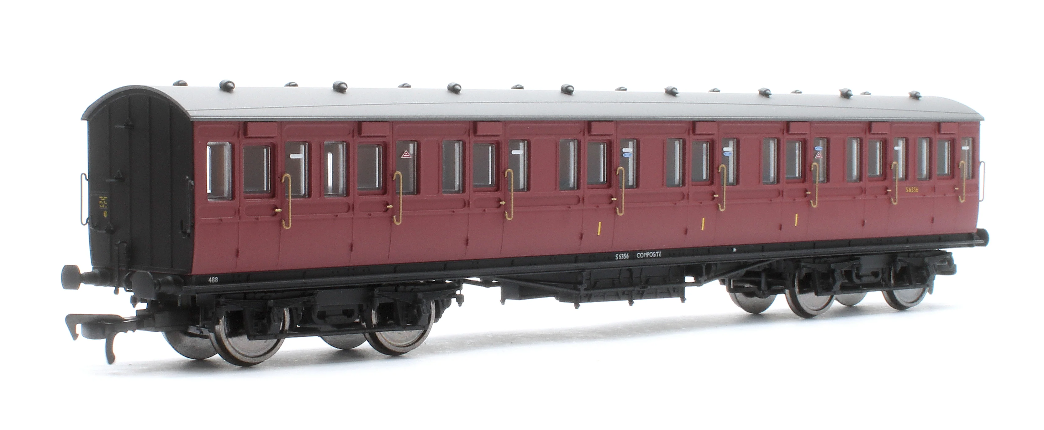 E86023 LBSCR 54ft 'Isle of Wight' 4-Coach Pack BR Crimson No. 488 - Image 8