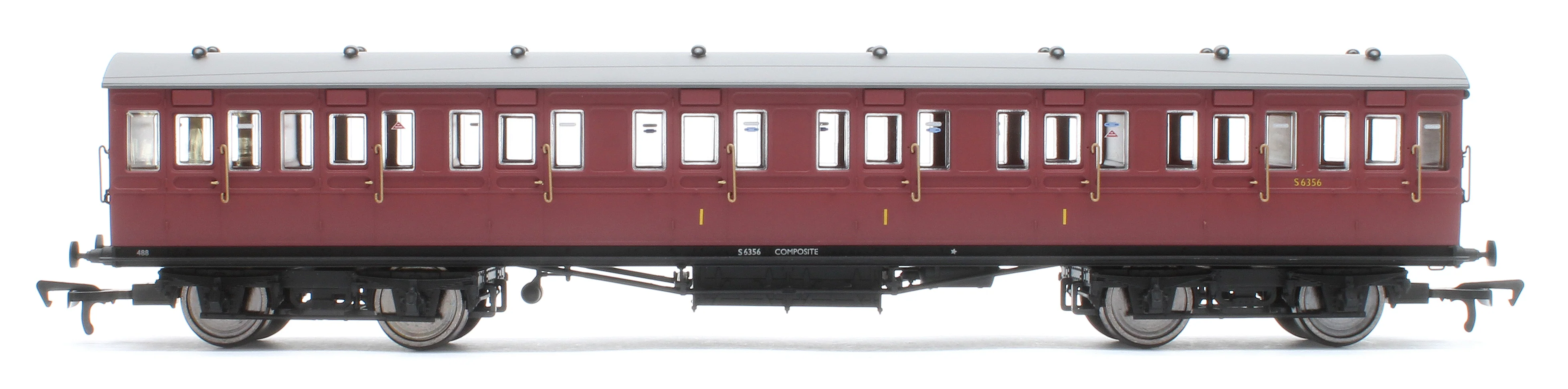 E86023 LBSCR 54ft 'Isle of Wight' 4-Coach Pack BR Crimson No. 488 - Image 9