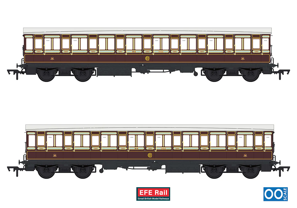 E86029 54ft non-Corridor Third Caledonian Railway Plum & Off-White No.1422