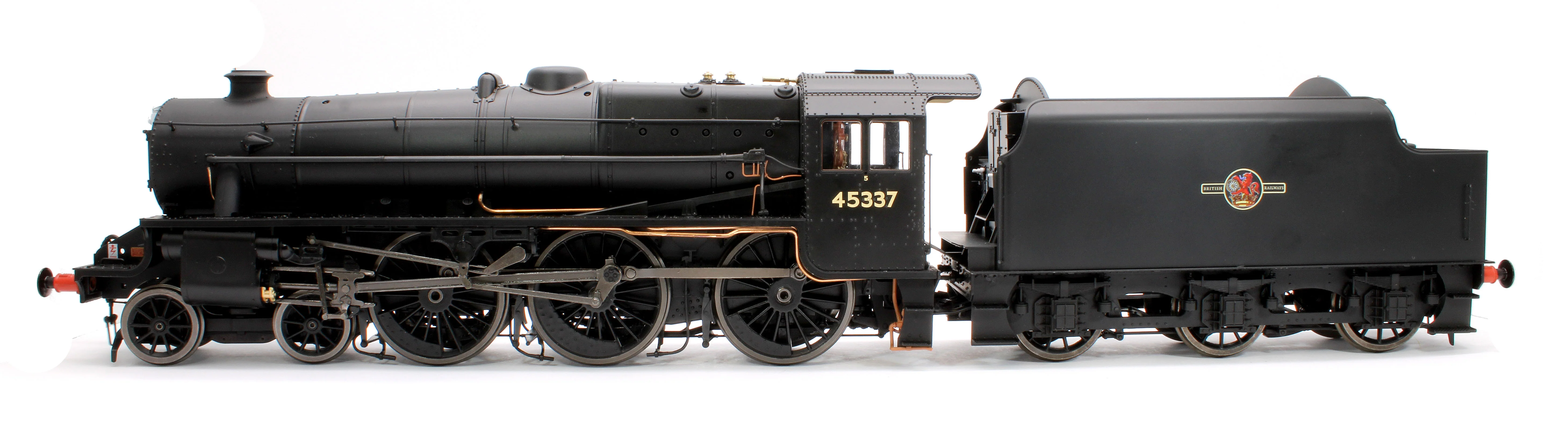 E1007 Stanier Class 5 4-6-0 "Black 5" Plain BR Black '45337' Welded Tender Steam Locomotive - Image 2