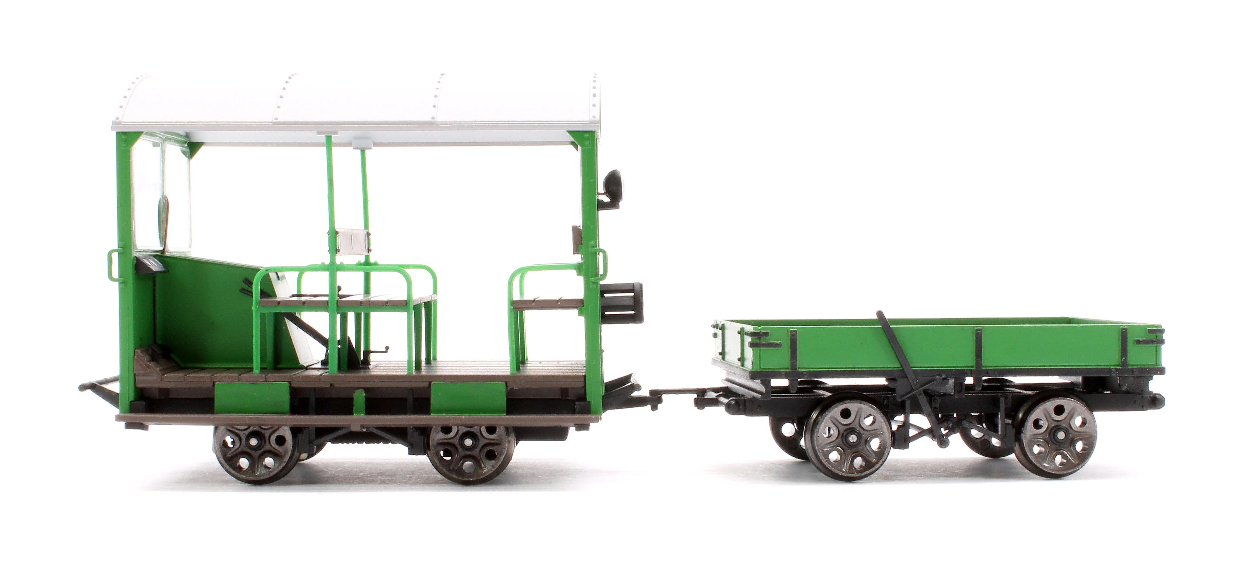 E1017S Wickham Trolley & Trailer, BR (SR) Green DS3321 - DCC Sound - Image 2