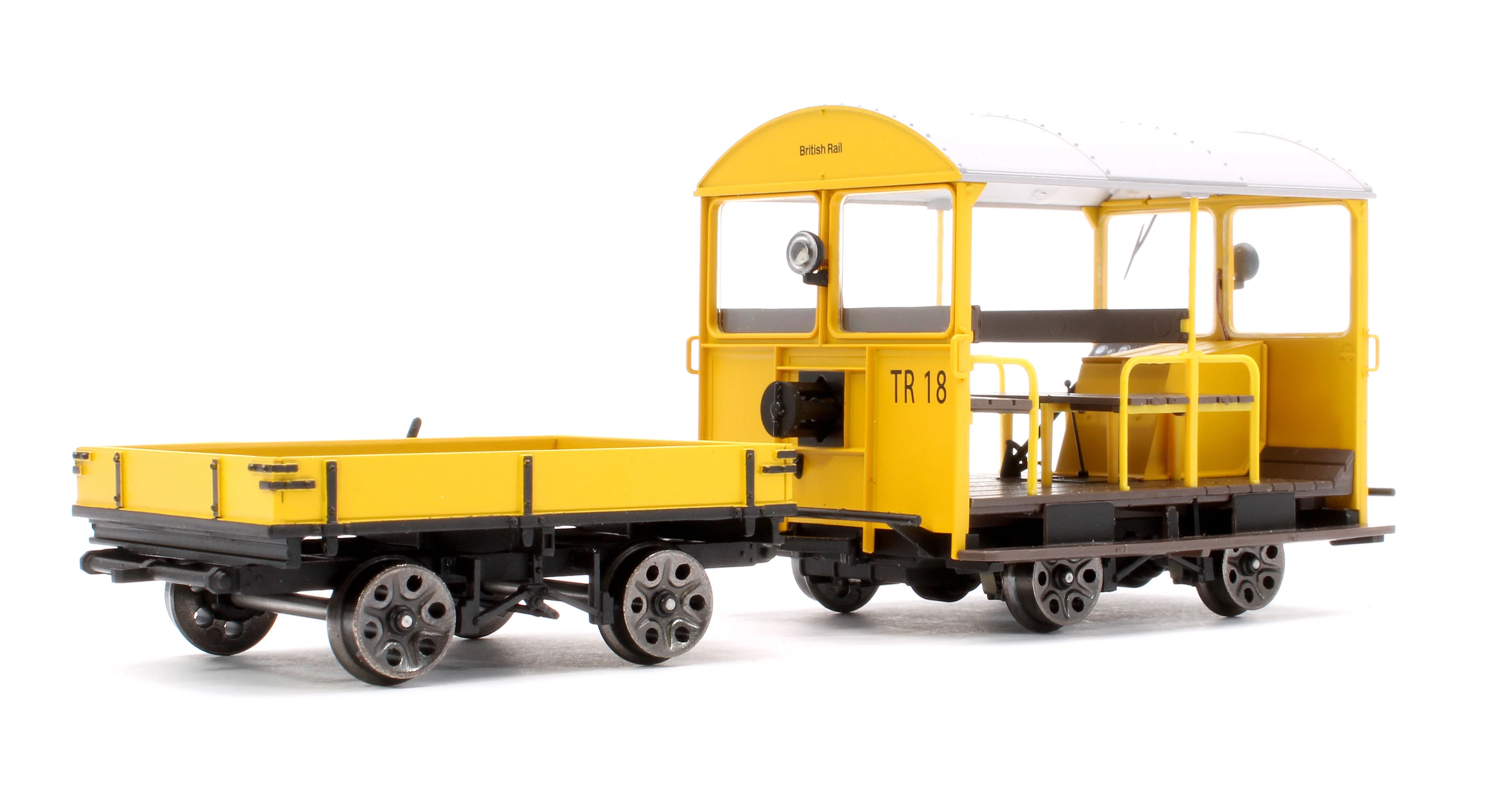 E1018 Wickham Trolley & Trailer, BR Yellow TR18 - Image 3