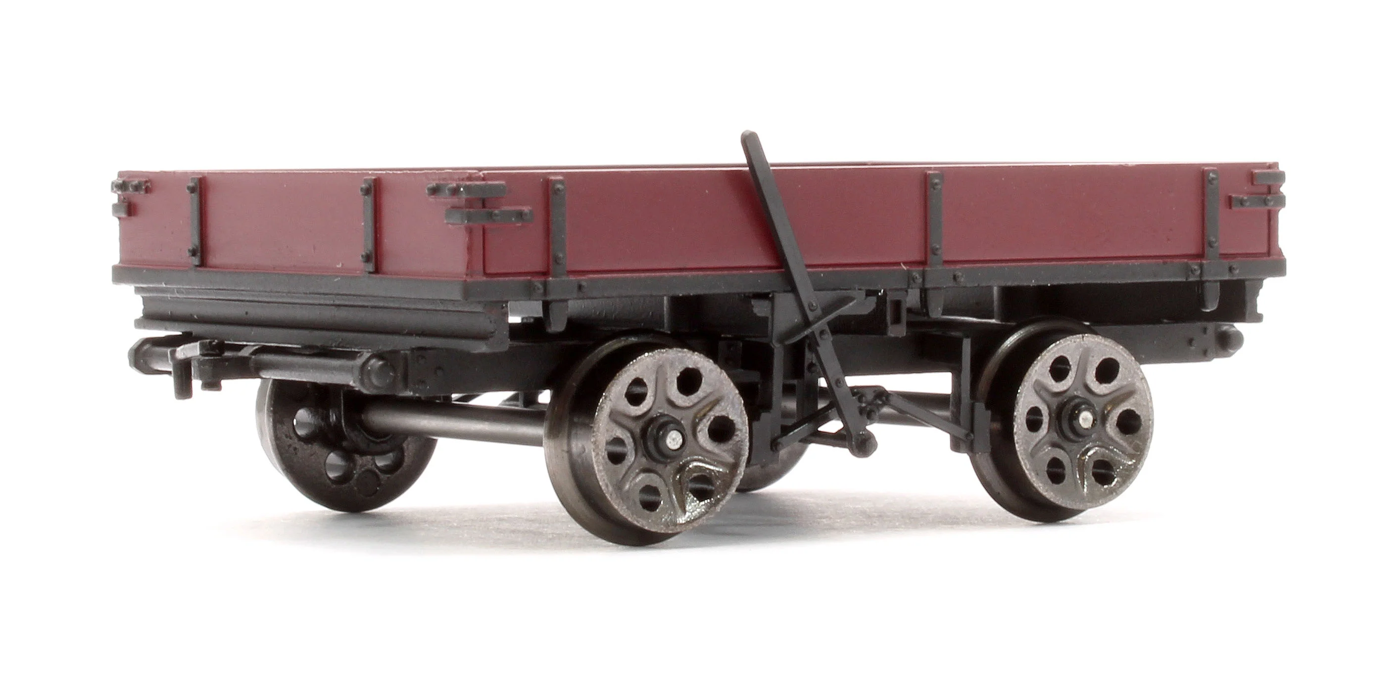 E3021 Wickham Planked Trailer, BR Maroon