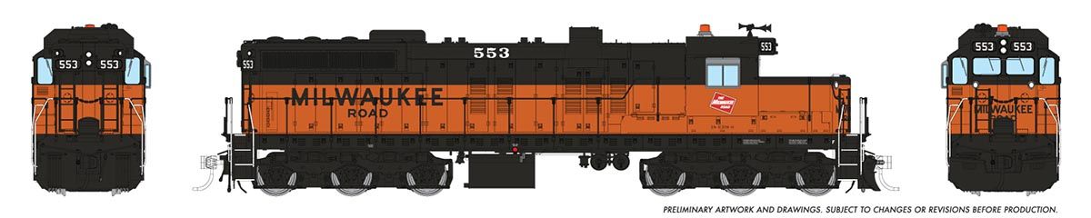 50633 EMD SD10 Dakota, Milwaukee Road: #553 Diesel Locomotive - DCC Sound