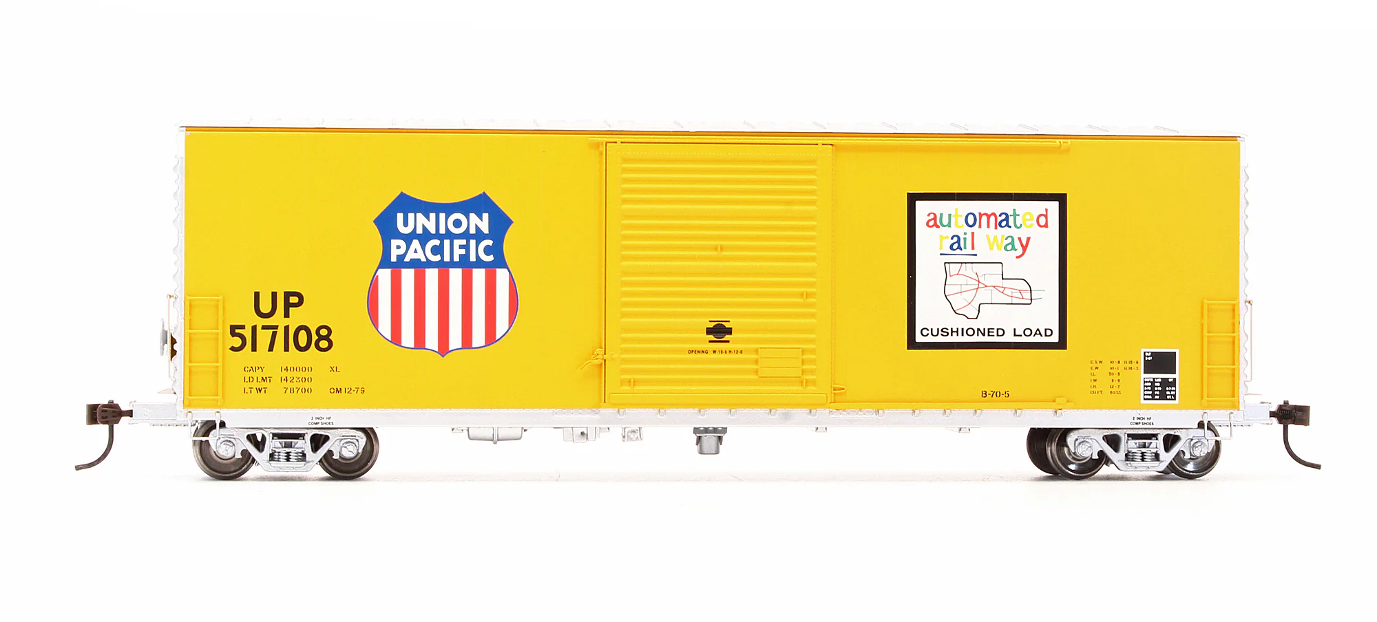 Pre-Owned EE-1002-2 Union Pacific PC&F 60333Cu.Ft. Single Door Box Car UP - Road #517108 - Image 3