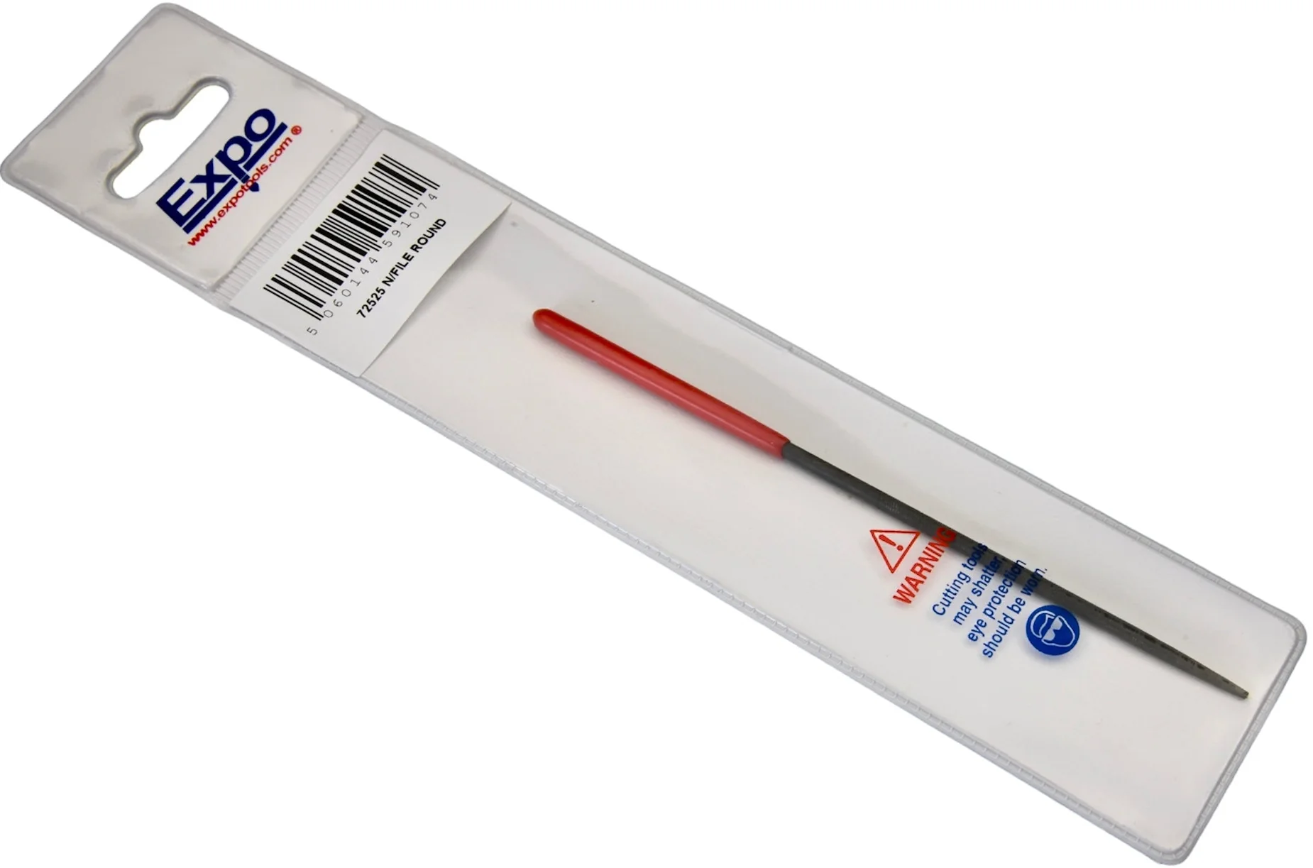 72525 Round Needle File with Red Handle