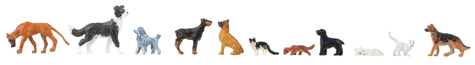 151902 Cats (2) & Dogs (9) Figure Set