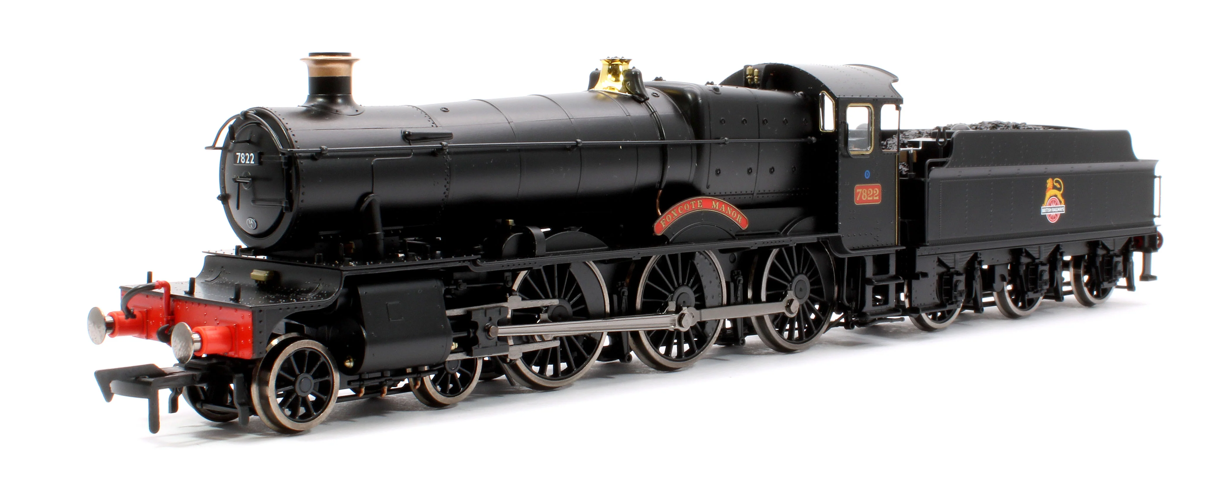 4S-001-012 Foxcote Manor BR Black Early Crest 78xx Manor Class 4-6-0 Steam Locomotive No.7822