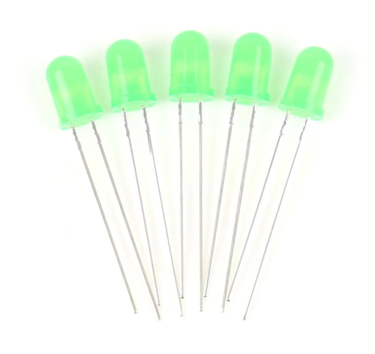 GM83 Green 5mm 12v LEDs (5)