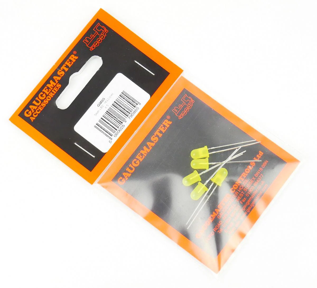 GM85 Yellow 5mm 12v LEDs (5)