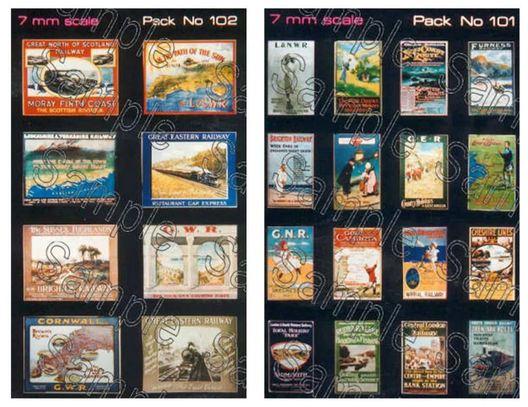 TS702 Historic Travel Posters Signage Set - Image 2