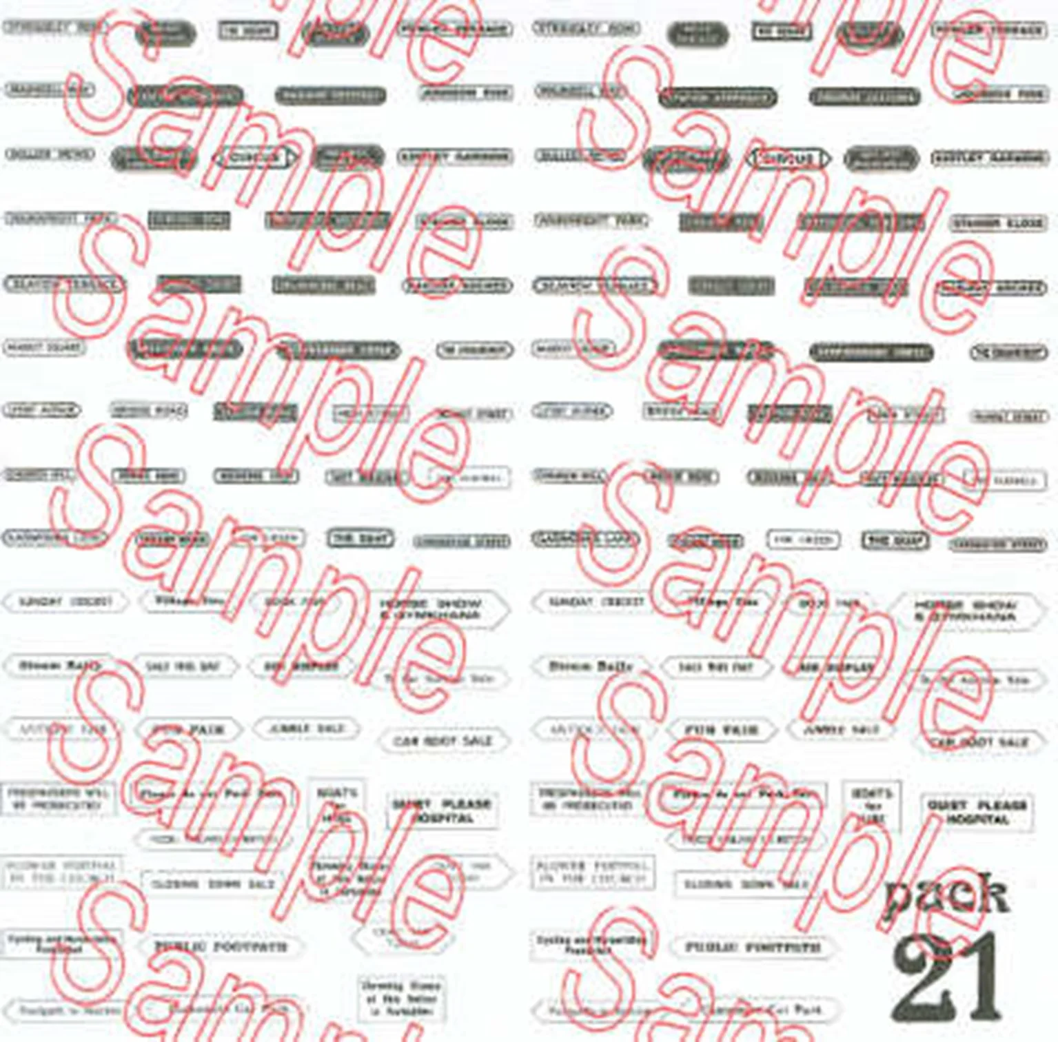 TSN21 N Gauge Street Signs
