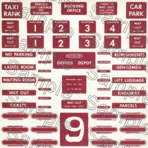 TSO9LM O Gauge BR (London Midland Region) Station Signs