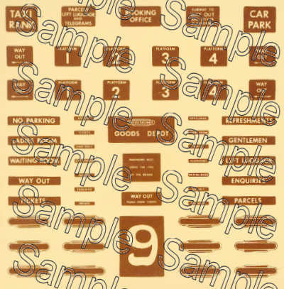 TSOO9W OO Gauge BR (Western Region) Station Signs