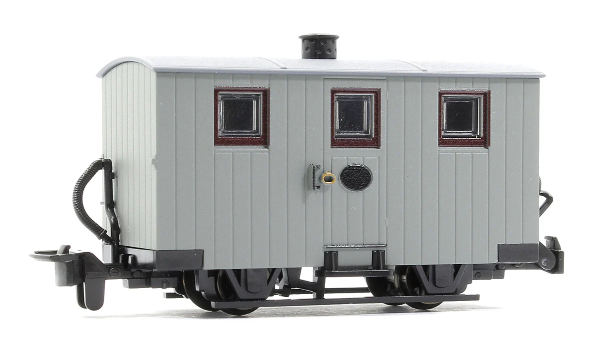 GR570UY GLT OO-9 Ffestiniog Railway 4-wheel Quarryman Coach, unlettered grey - Image 3