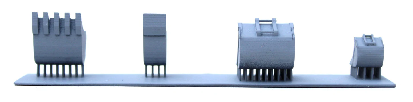 BS1060 Digger Buckets - UNPAINTED - Pack of 4 1:76 OO Gauge - Image 4
