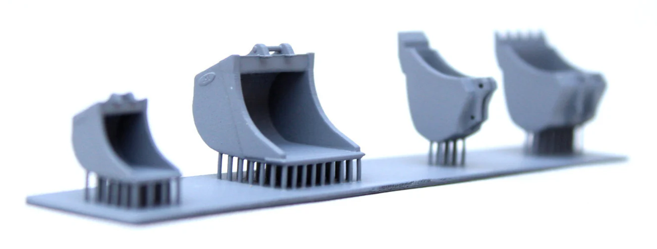 BS1060 Digger Buckets - UNPAINTED - Pack of 4 1:76 OO Gauge - Image 5
