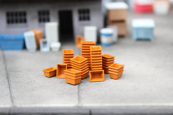 BS6007 Small Fish Crates - Stacks and Singles - ORANGE - Pack of 10