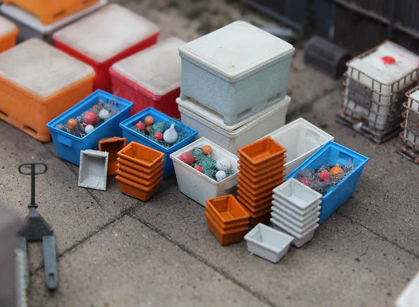 BS6015 Fishing Crate Harbour Set - FULL SET