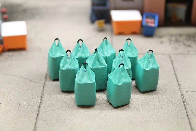 BS6028 Fertiliser Tonne Bags Resin Models - GREEN - Pack of 10
