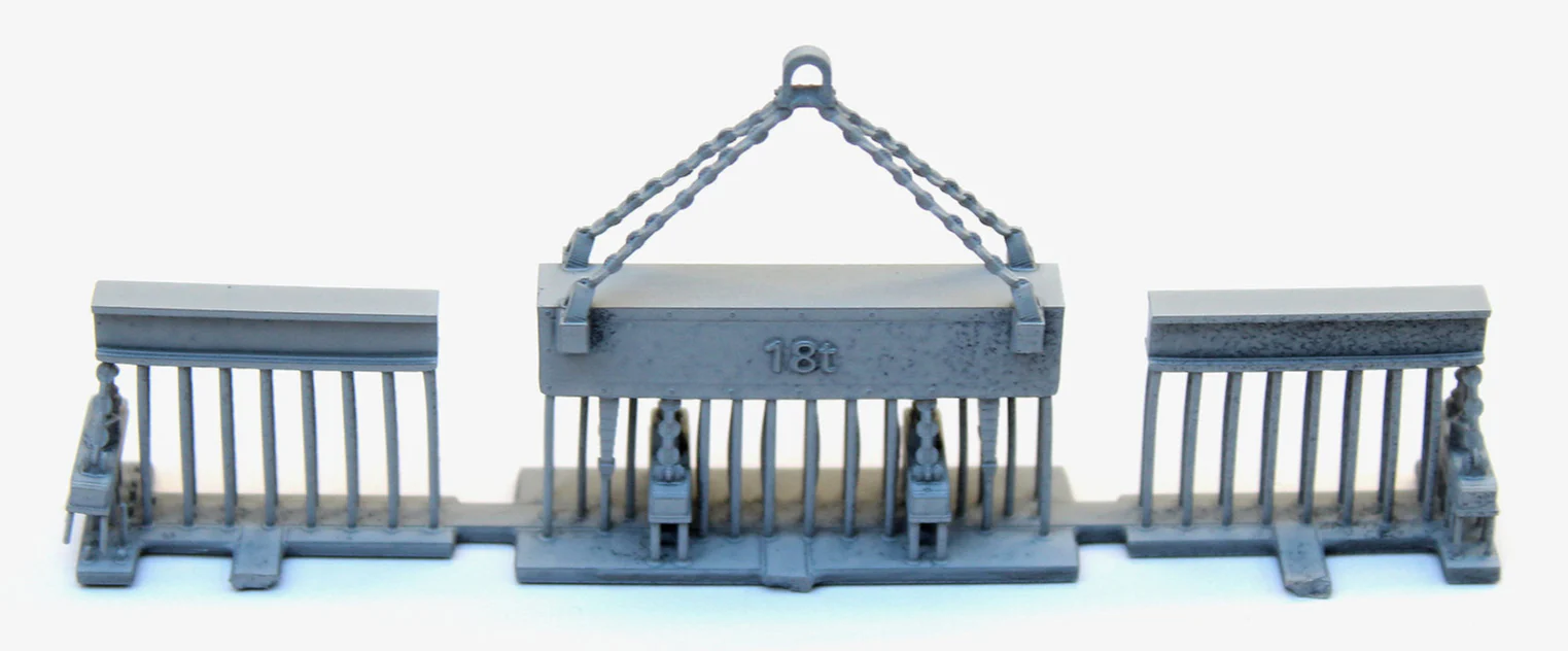 BS7018 Plate Lift Electromagnet Crane Attachment UNPAINTED - 1:76 OO Gauge