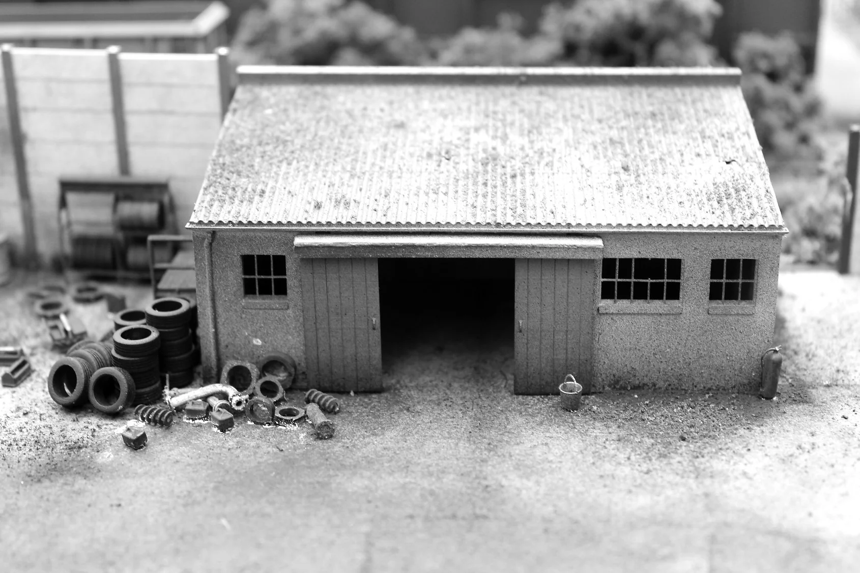BS8030 Concrete Workshop Building Garage Sloped Roof - UNPAINTED