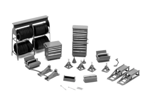 BSCARSETUP Car Garage Accessories Pack - UNPAINTED