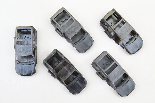 BSSMALLVANSCRAP Gutted Small Vans - UNPAINTED - Pack of 5